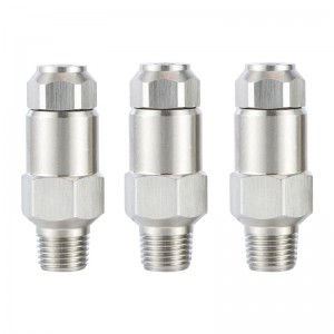 Rustfrit stål Hydraulisk forstøvning af LNN -dysen Fugtighed Luft Aviler Fin Mist Spray Dyse Vand Atomiserende sprøjtedyse